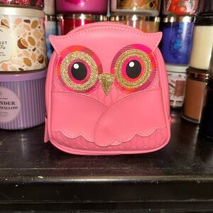 Bath and Body Works Pink Owl Cosmetic Bag